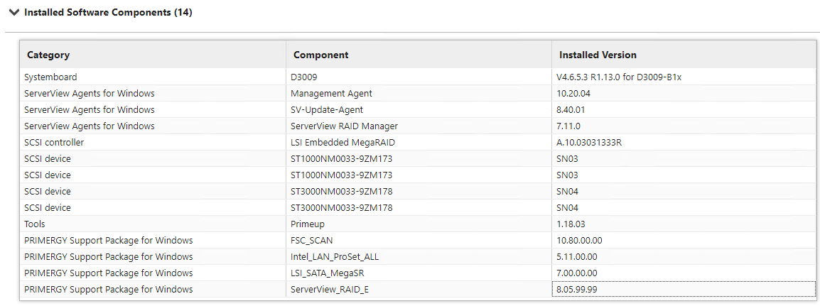 Installed software components.png